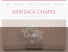 Tablet Screenshot of heritagechapel.net